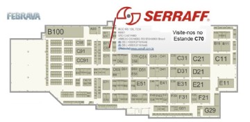 Localização do estande da Serraff.